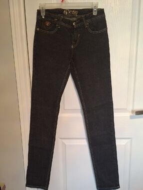Dereon Black Skinny Jeans with Contrast Stitching